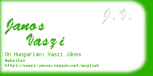 janos vaszi business card
